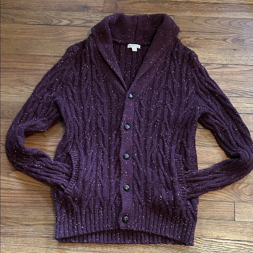 Merona Burgundy Speckled Cardigan